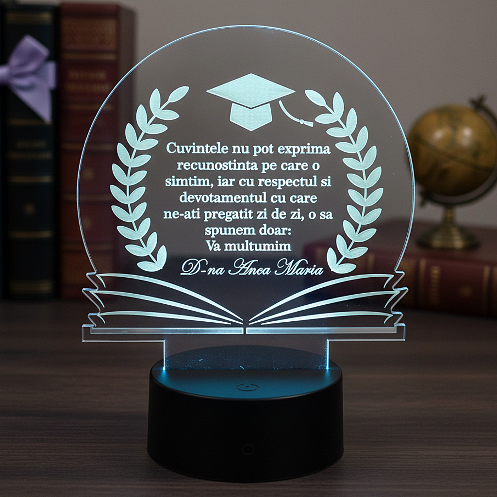 Cadou personalizat Trofeu LED - Profesor Model 2 Cadou personalizat Trofeu LED - Profesor Model 2