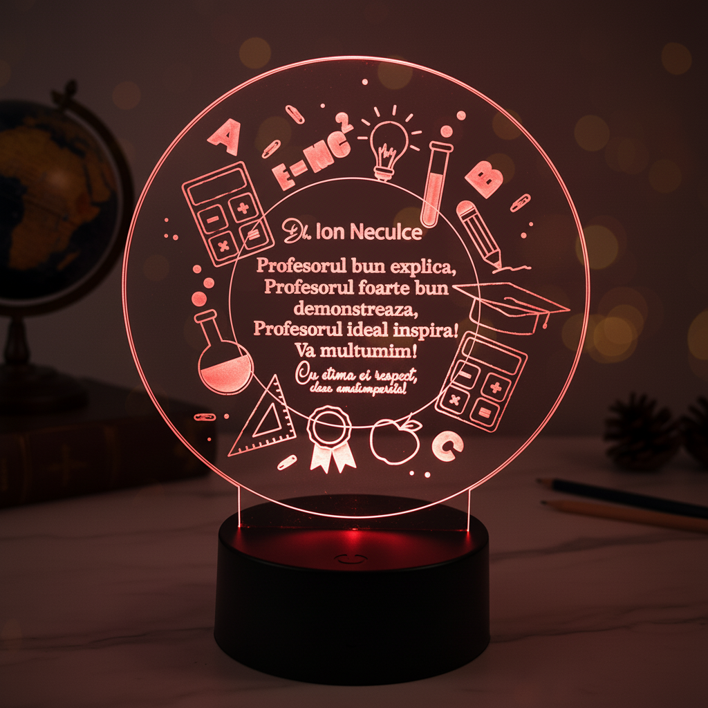 Cadou personalizat Trofeu LED - Special pentru Profesor - Model 5 Cadou personalizat Trofeu LED - Special pentru Profesor - Model 5