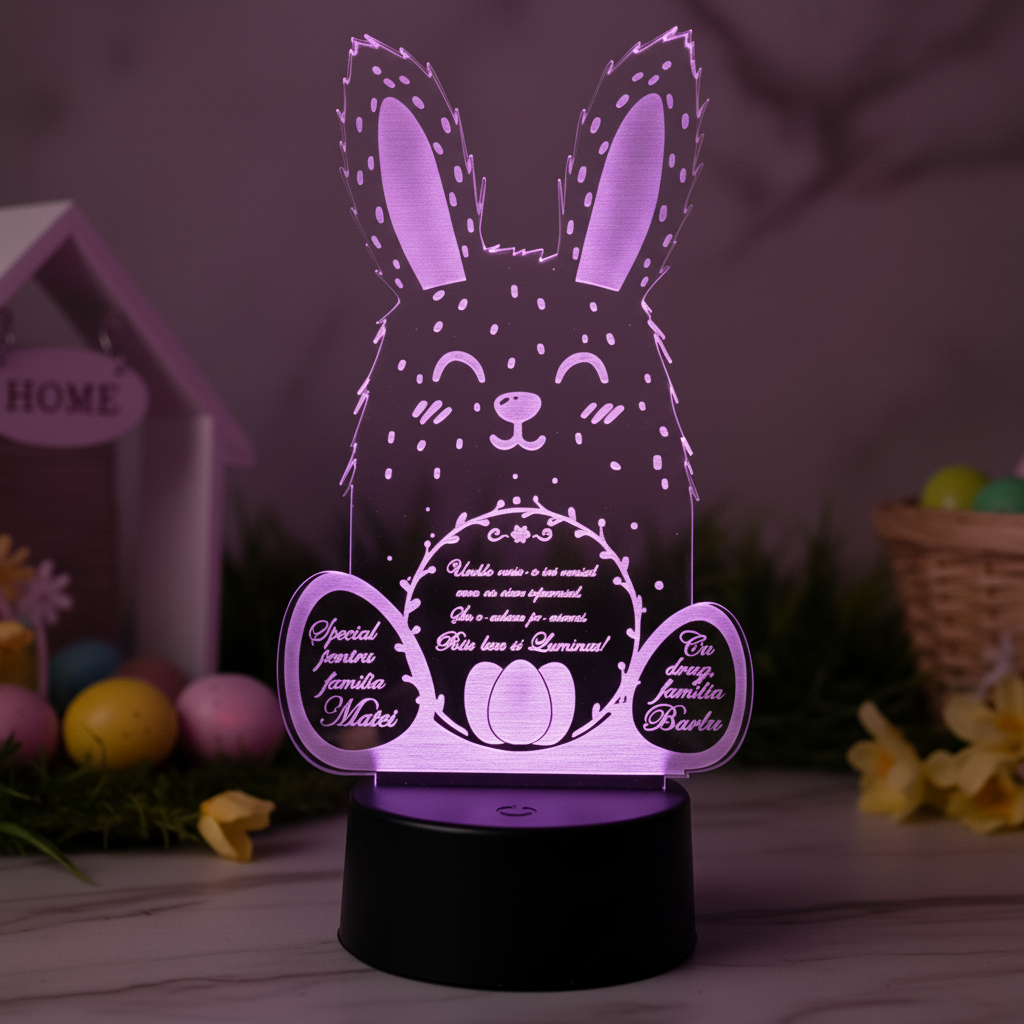 Cadou personalizat Trofeu LED – Mormaila Paste!