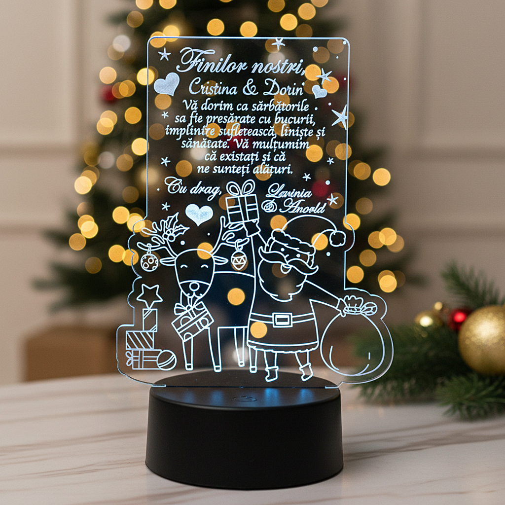 Led multicolor - Cadou personalizat craciun pentru fini
