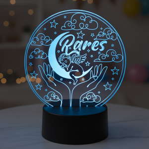 Cadou personalizat Trofeu LED - Numele copilului