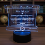 Cadou personalizat Trofeu LED – Pergament – Diriginta –  Model 6