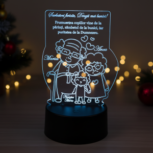 Cadou personalizat Trofeu LED pentru bunici Bunici