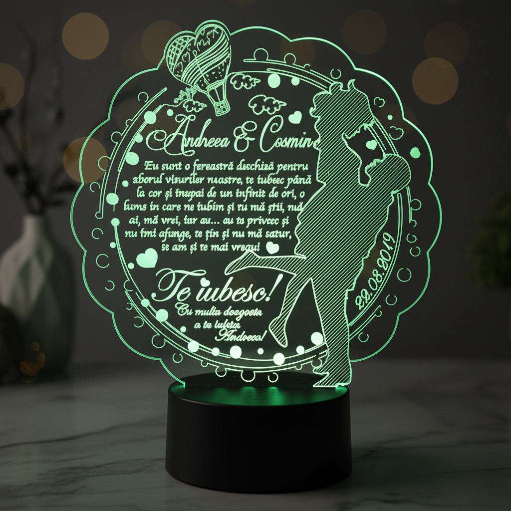 Cadou personalizat – Trofeu LED pentru persoana iubita Cadou personalizat – Trofeu LED pentru persoana iubita